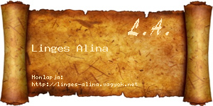 Linges Alina névjegykártya